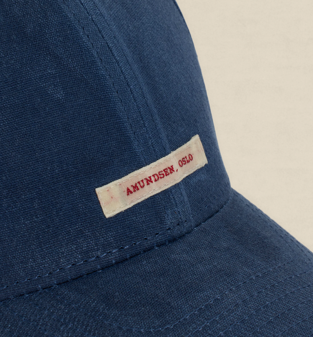 Amundsen Waxed Cotton Cap- Faded Navy