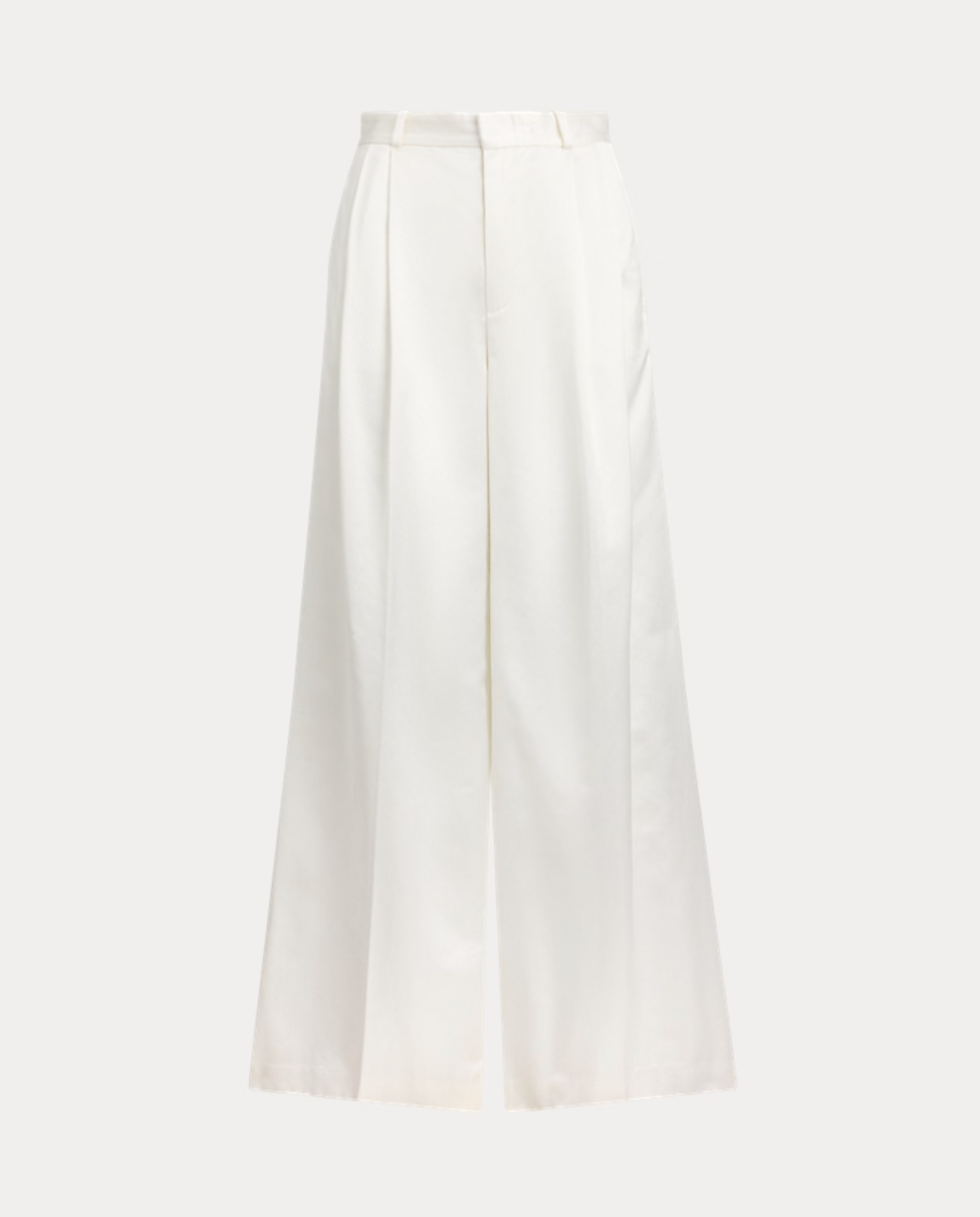 Polo Ralph Lauren Pleated Satin Wide-Leg Pant - Cream