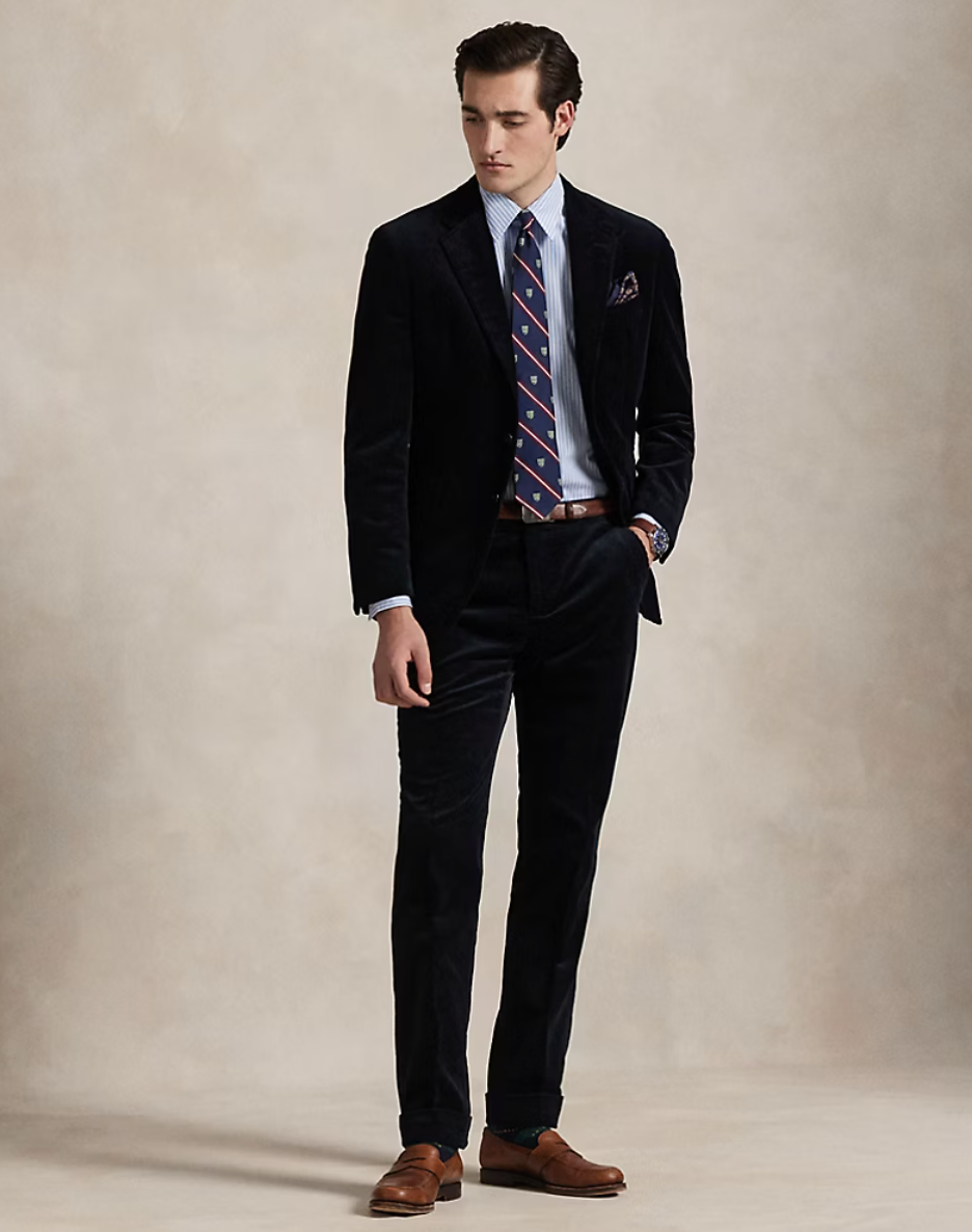 Polo Ralph Lauren Tailored Fit Corduroy Suit Jacket - Fall Navy