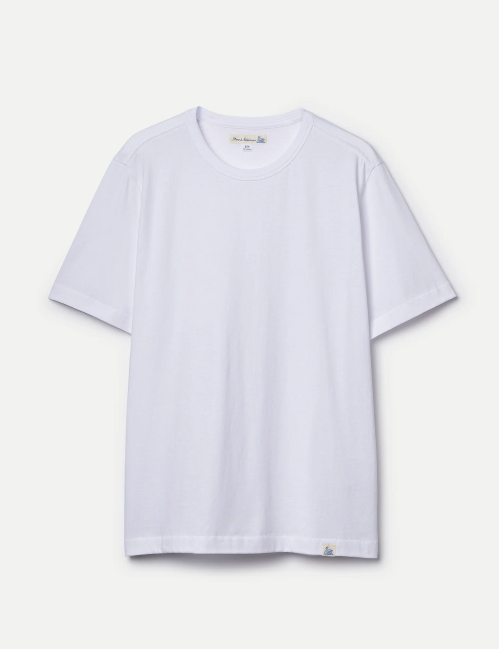 Merz b. Schwanen Soft Cotton pima Cotton T-Shirt- White