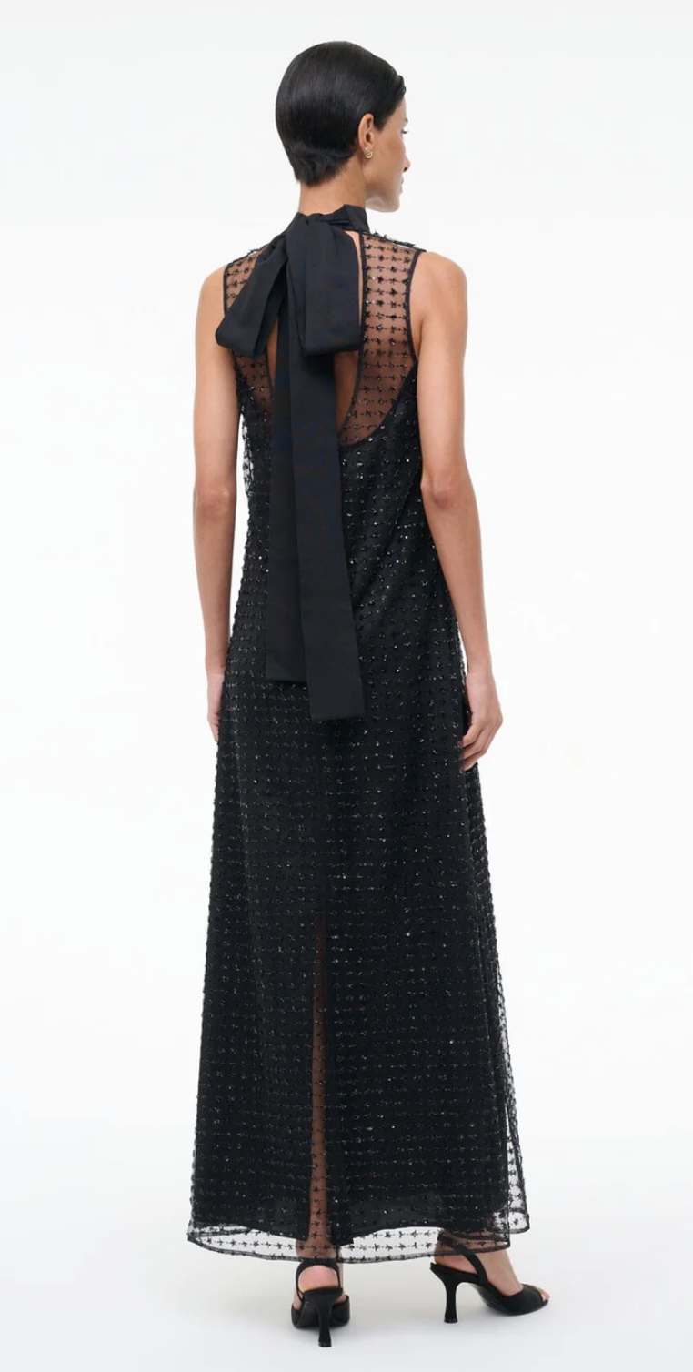 Staud Albee Dress Stardust Onyx