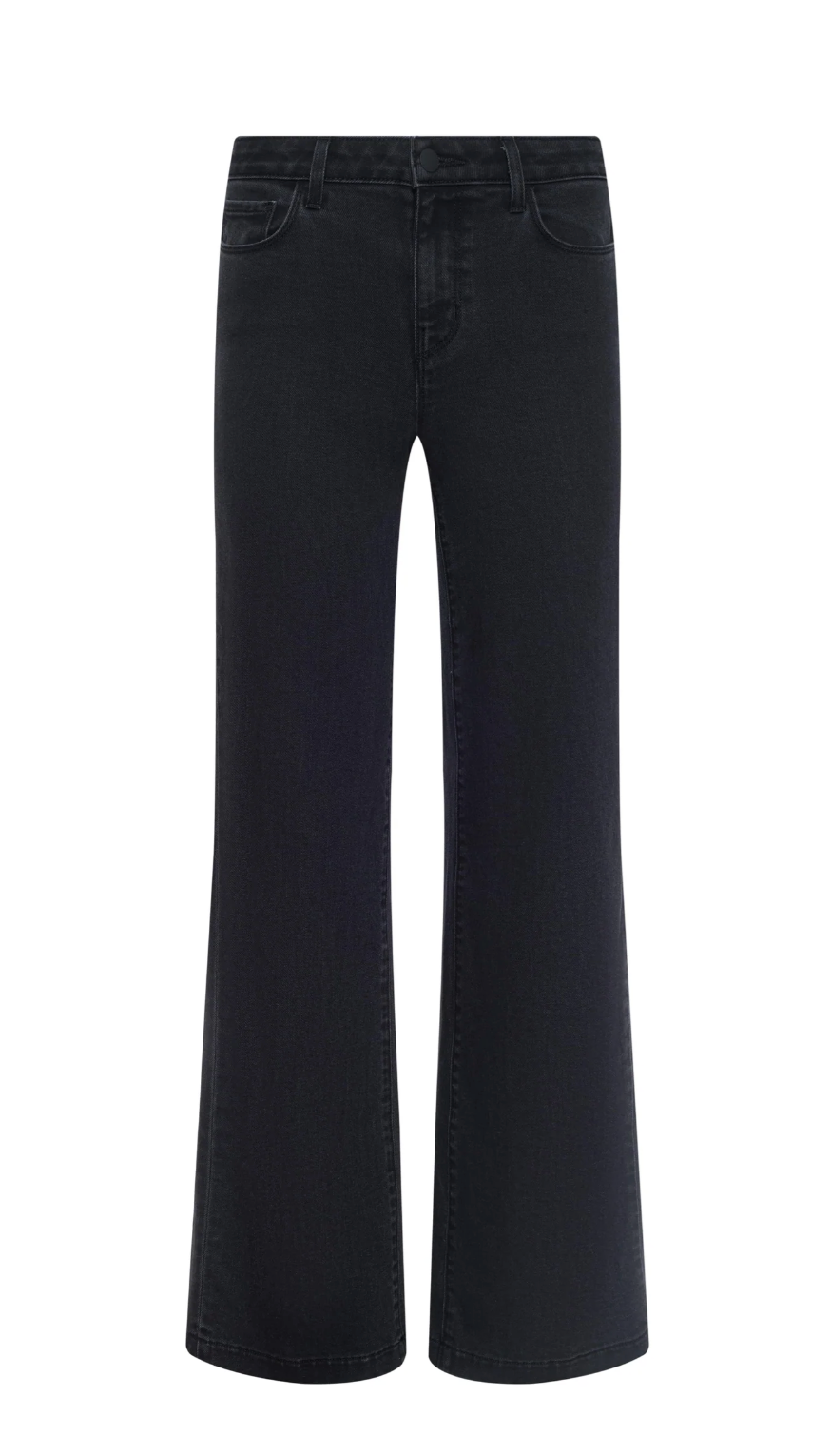 L'Agence Scottie Wide-Leg Jean - Washed Black