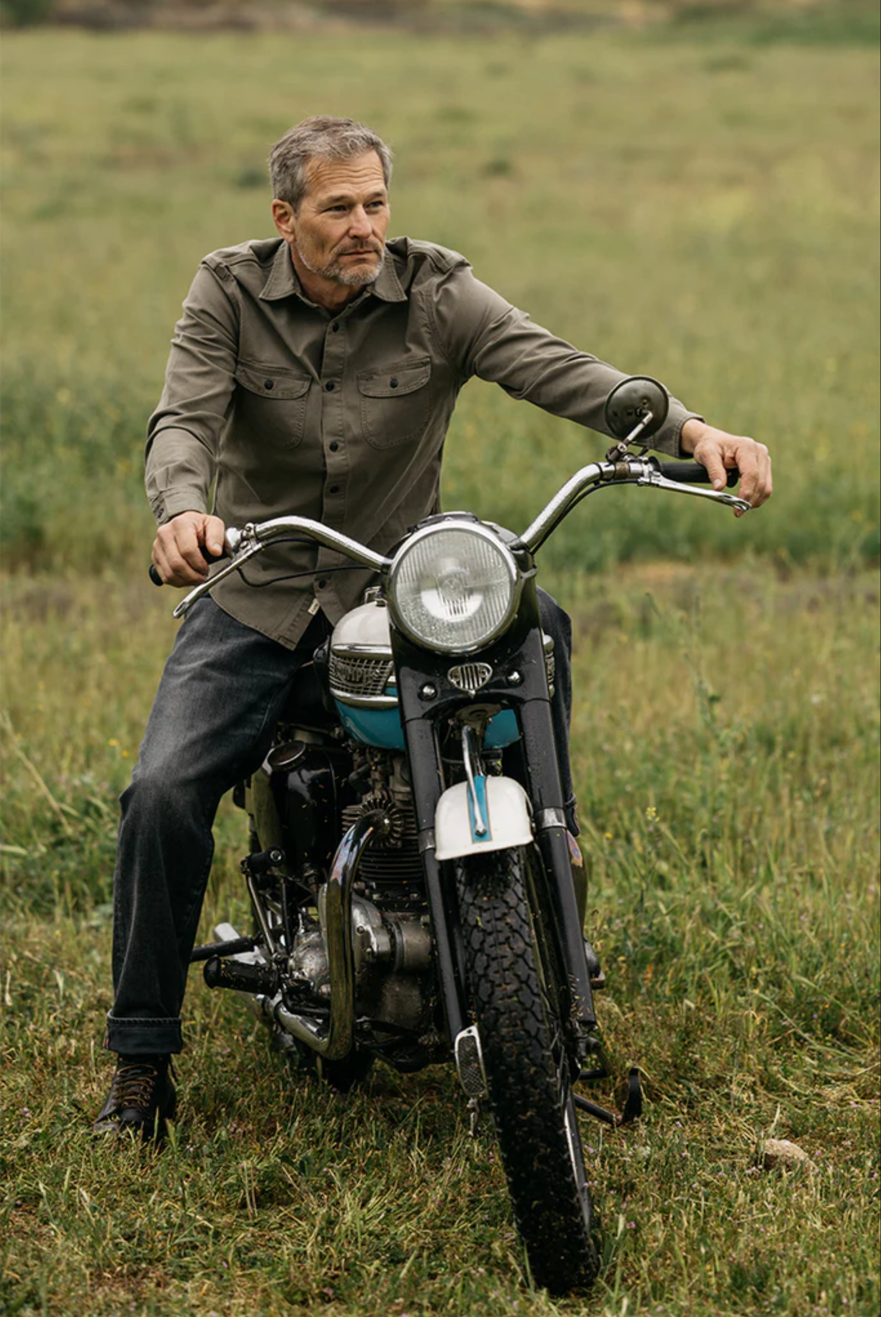 Hiroshi Kato The Brace Vintage Back Sateen - Sage Smoke