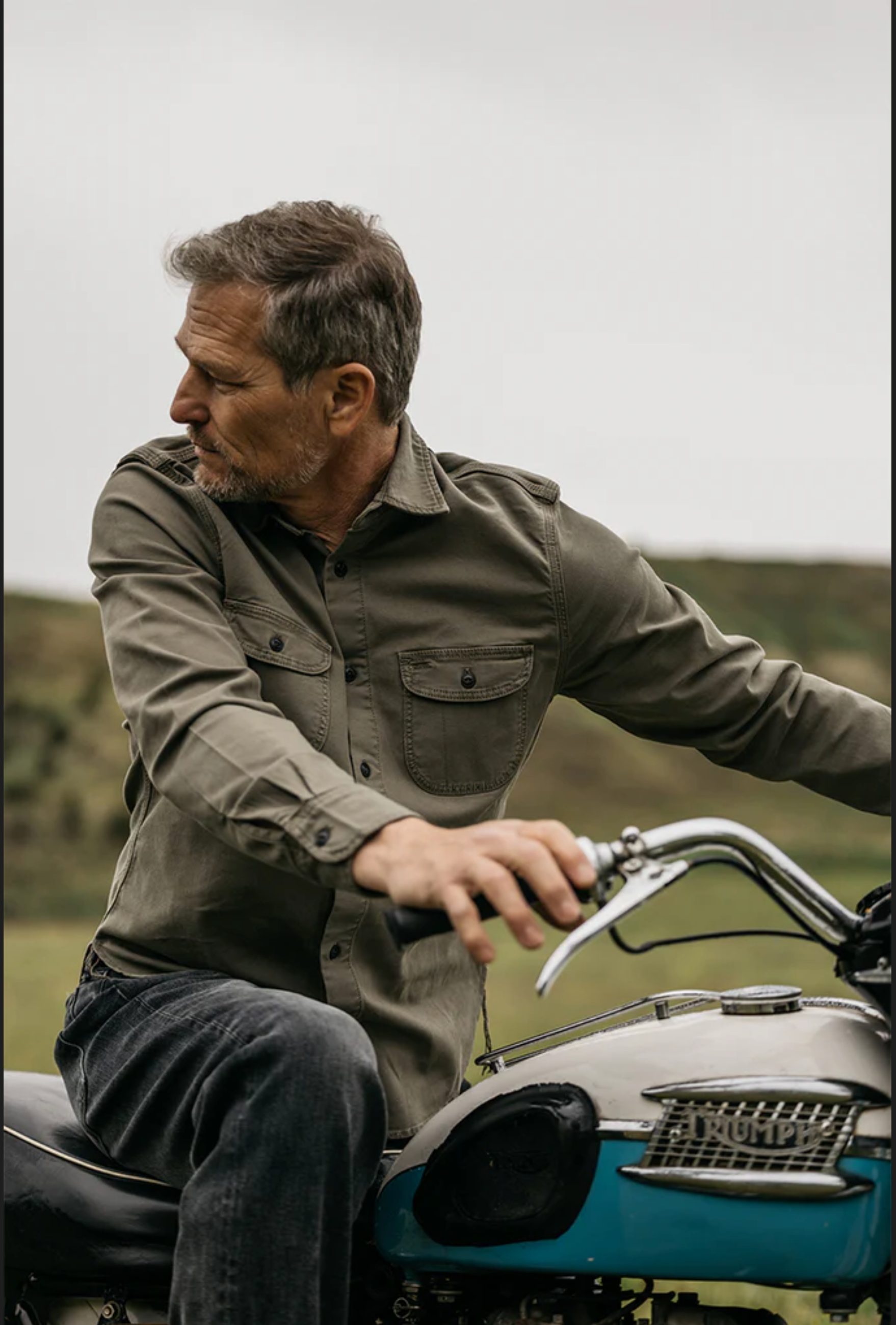 Hiroshi Kato The Brace Vintage Back Sateen - Sage Smoke