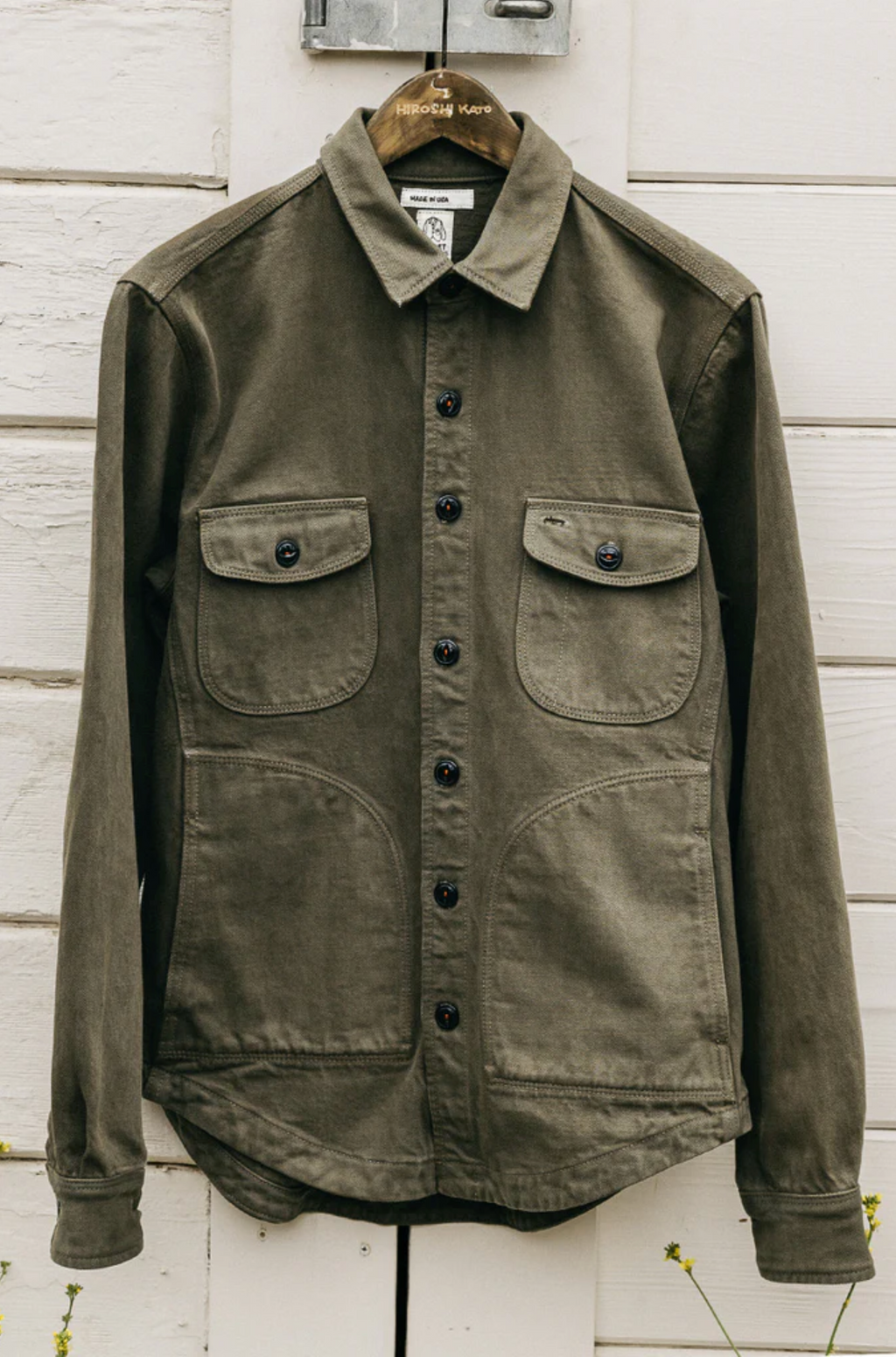 Hiroshi Kato The Brace Vintage Back Sateen - Sage Smoke