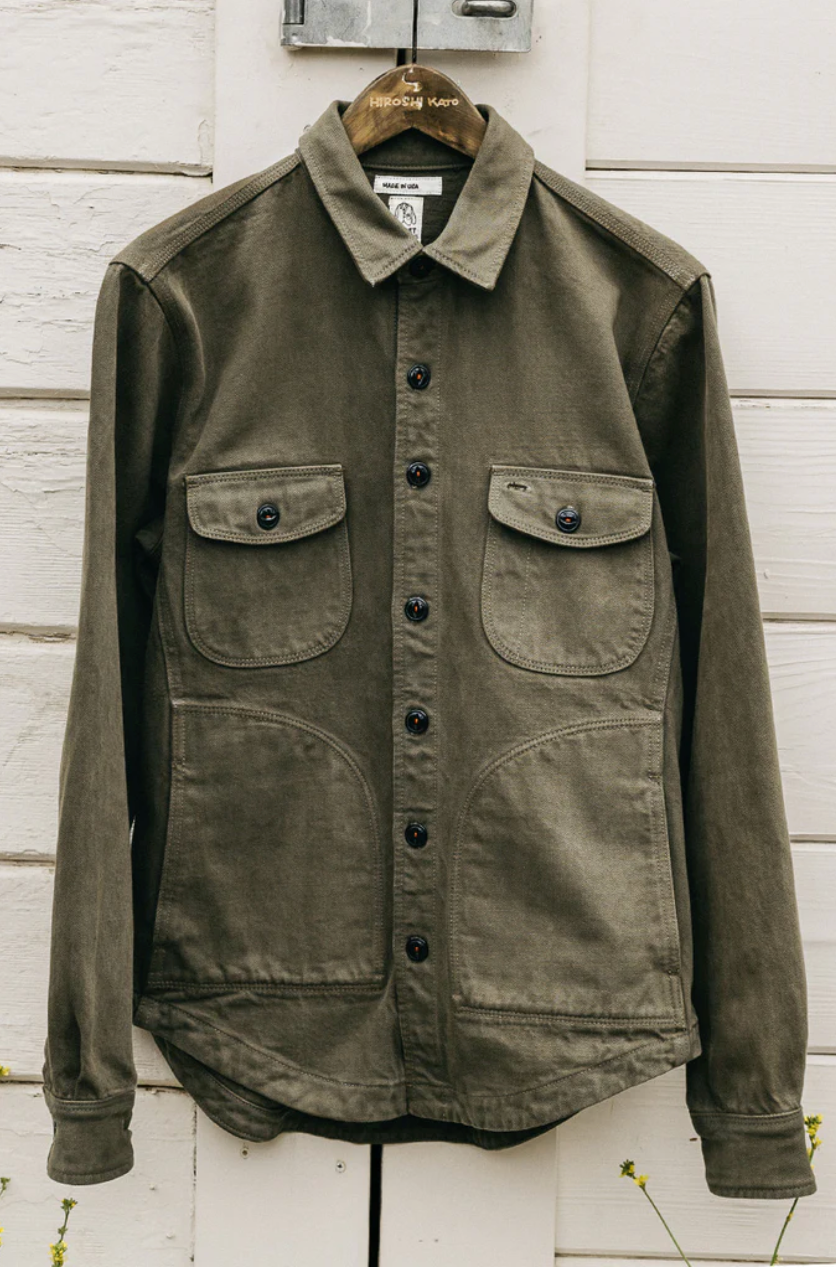 Hiroshi Kato The Brace Vintage Back Sateen - Sage Smoke