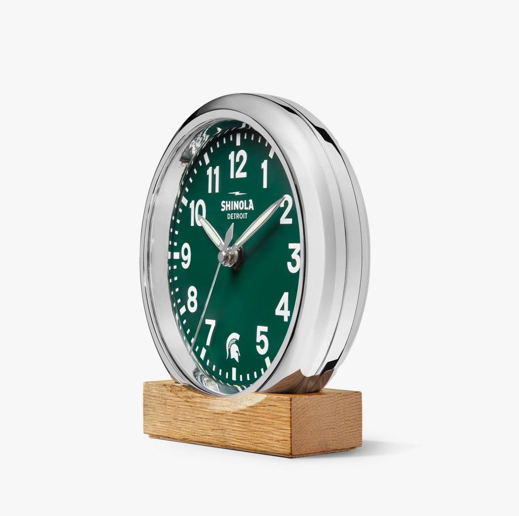 Shinola The Runwell  Clock - Green