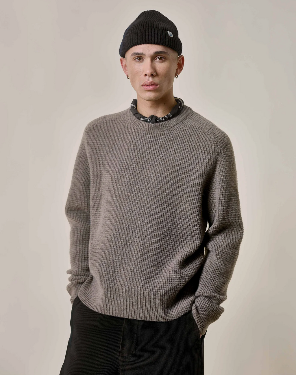 Merz b. Schwanen Waffle Pullover - Grain