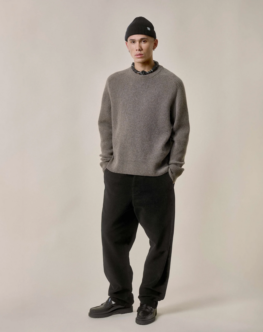 Merz b. Schwanen Waffle Pullover - Grain