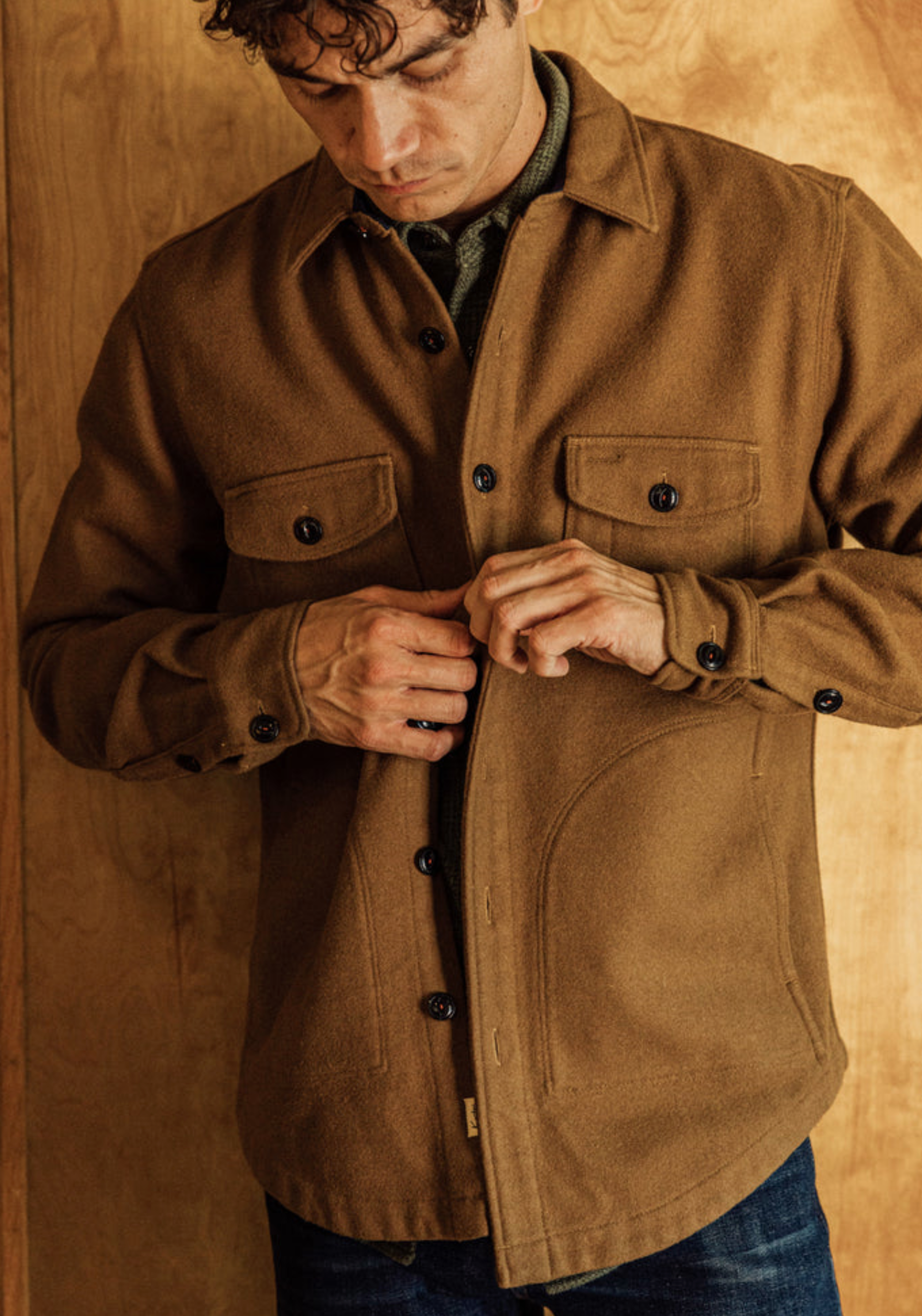 Hiroshi Kato The Anvil Shirt - Camel