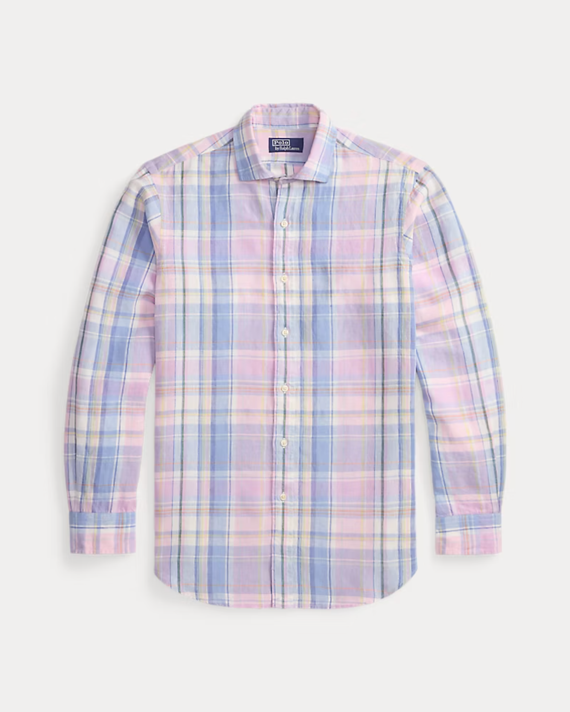 Polo Ralph Lauren Slubby Linen Woven Shirt - Pink/Blue