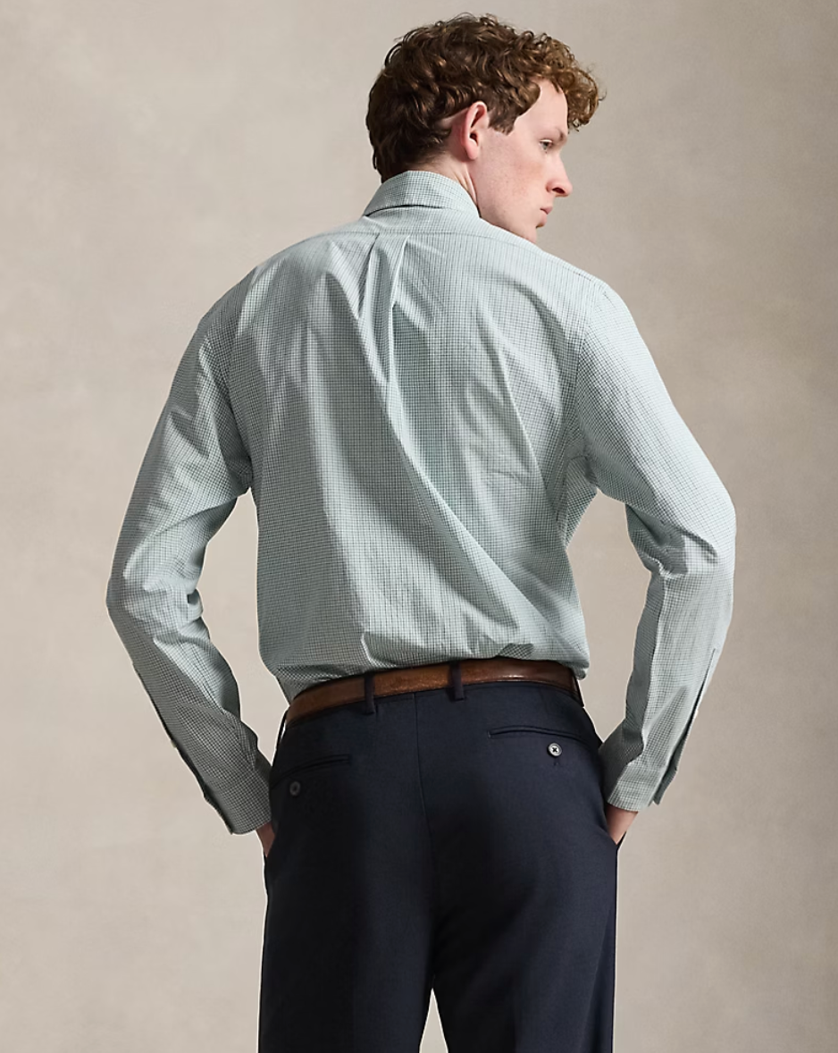 Polo Ralph Lauren Classic Poplin Woven Shirt - Green/Blue