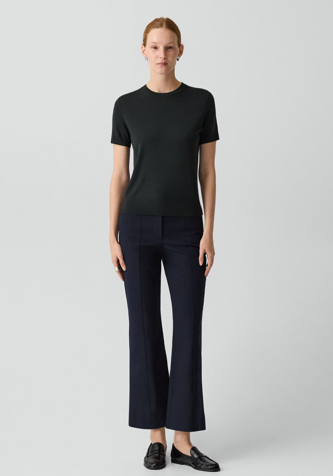 Theory Seamed Kick Pant- Midnight Navy