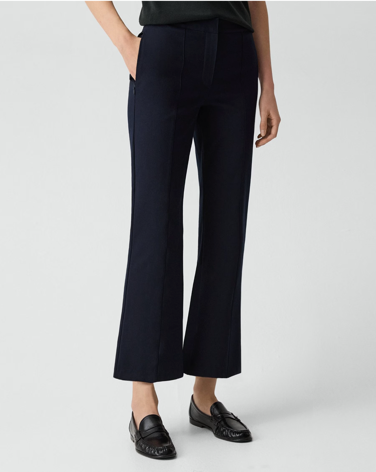 Theory Seamed Kick Pant- Midnight Navy