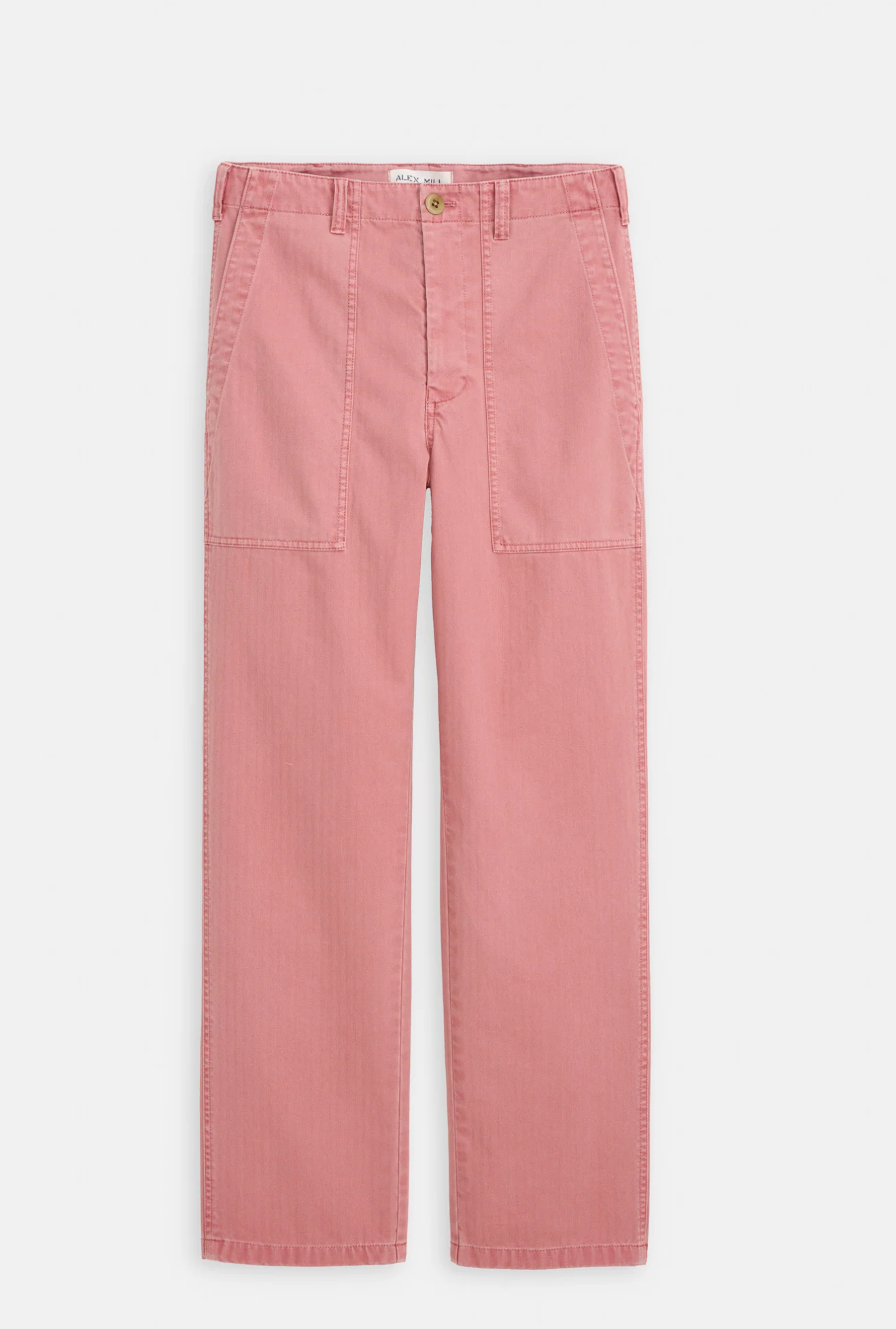 Alex Mill Neil Pant in Herringbone - Ash Rose