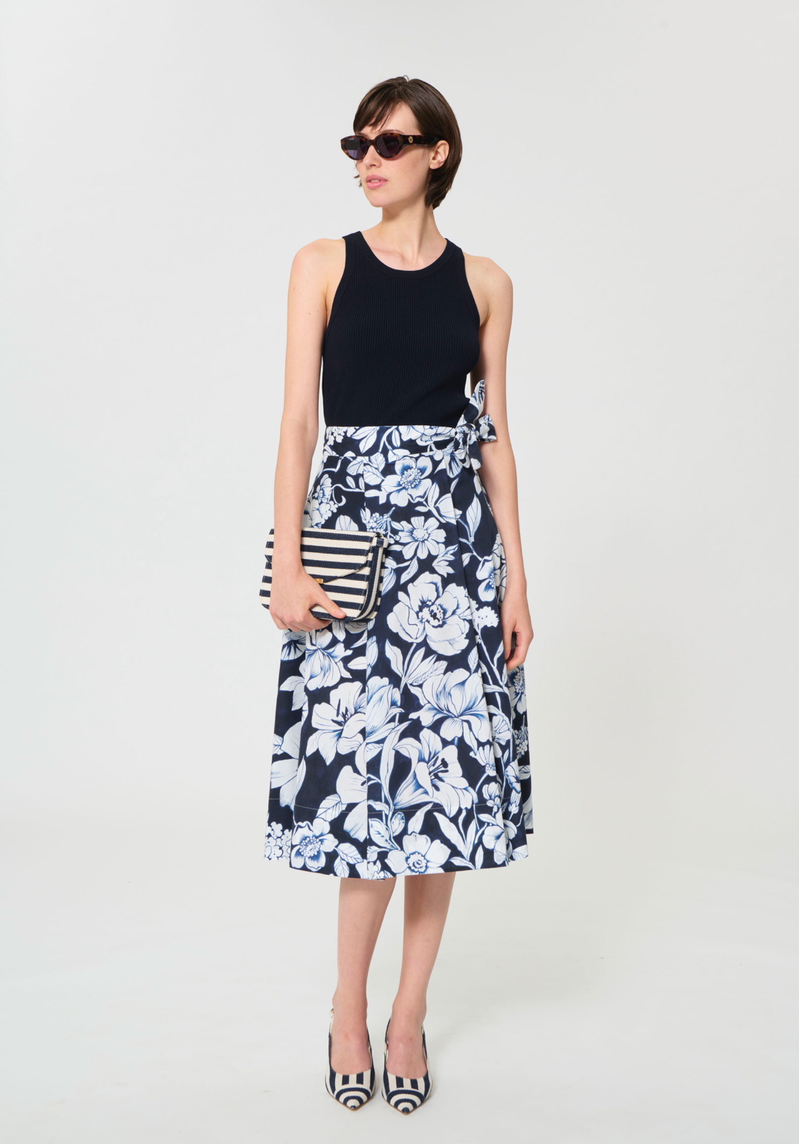 Tara Jarmon Trish Tank Ribbed Knit - Midnight Blue