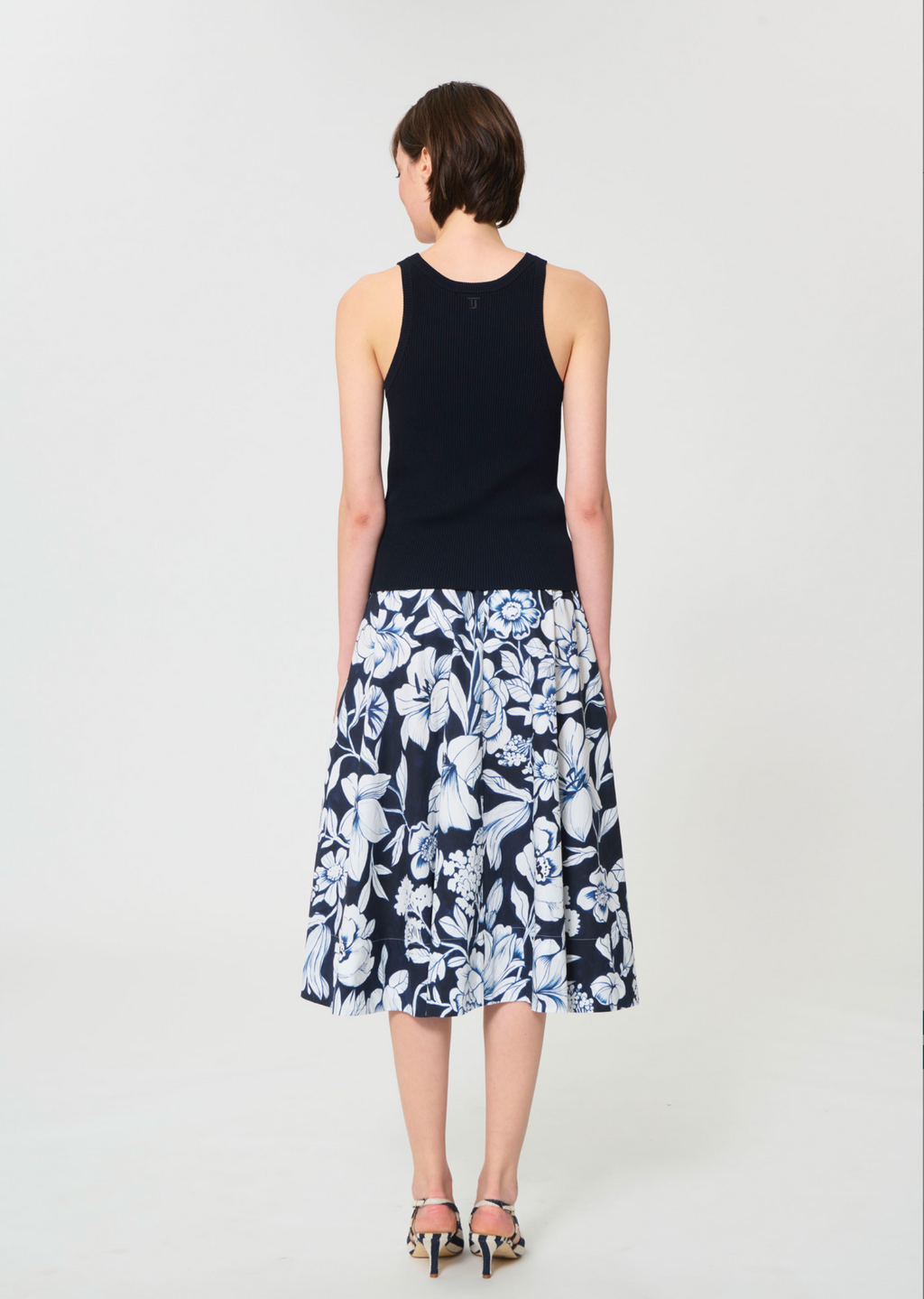 Tara Jarmon Trish Tank Ribbed Knit - Midnight Blue