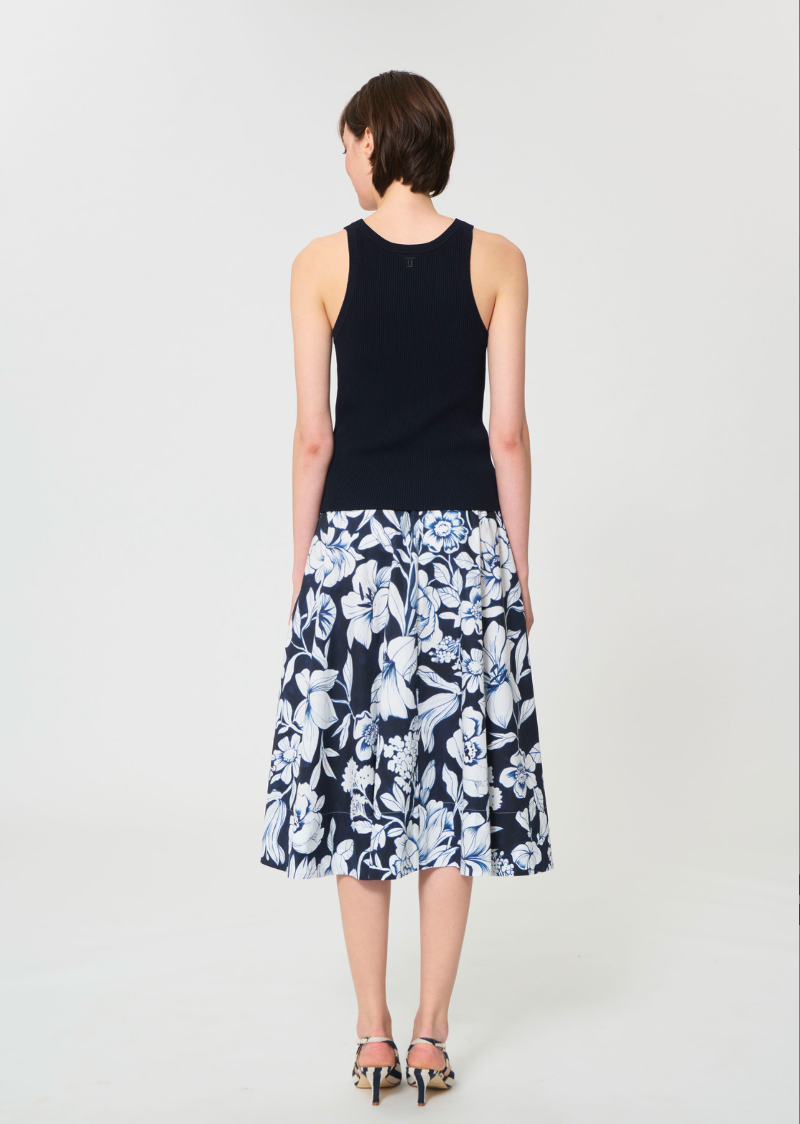 Tara Jarmon Trish Tank Ribbed Knit - Midnight Blue