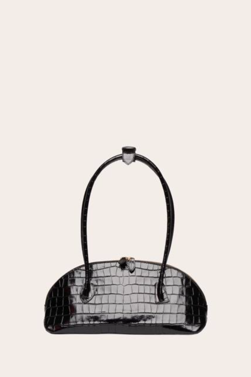 Liffner Ew Dome Bag - Croc Embossed Black