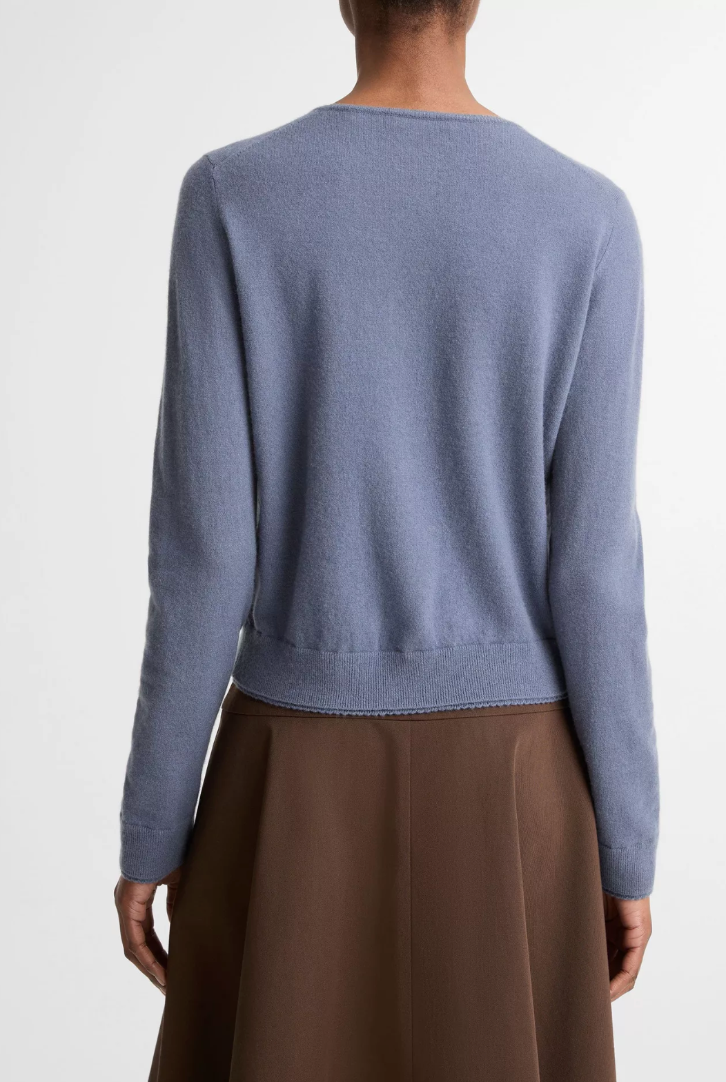 Vince Scallop Trim Cardigan - Azul