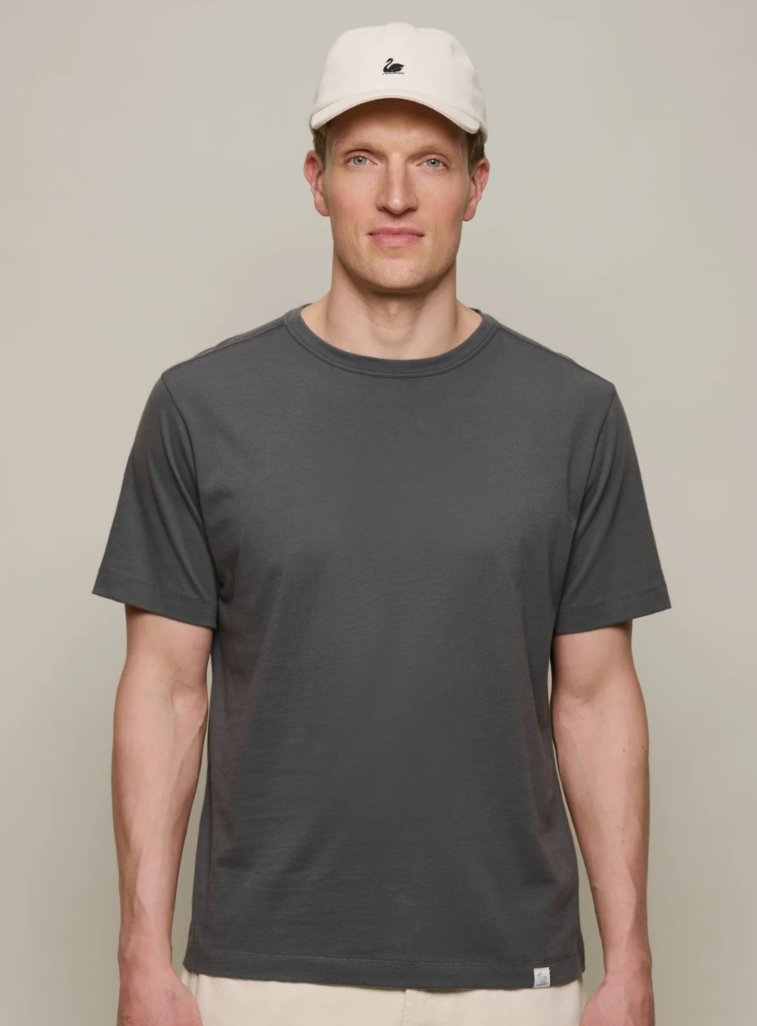 Merz b. Schwanen Soft Pima Cotton T-Shirt | 881 Concrete