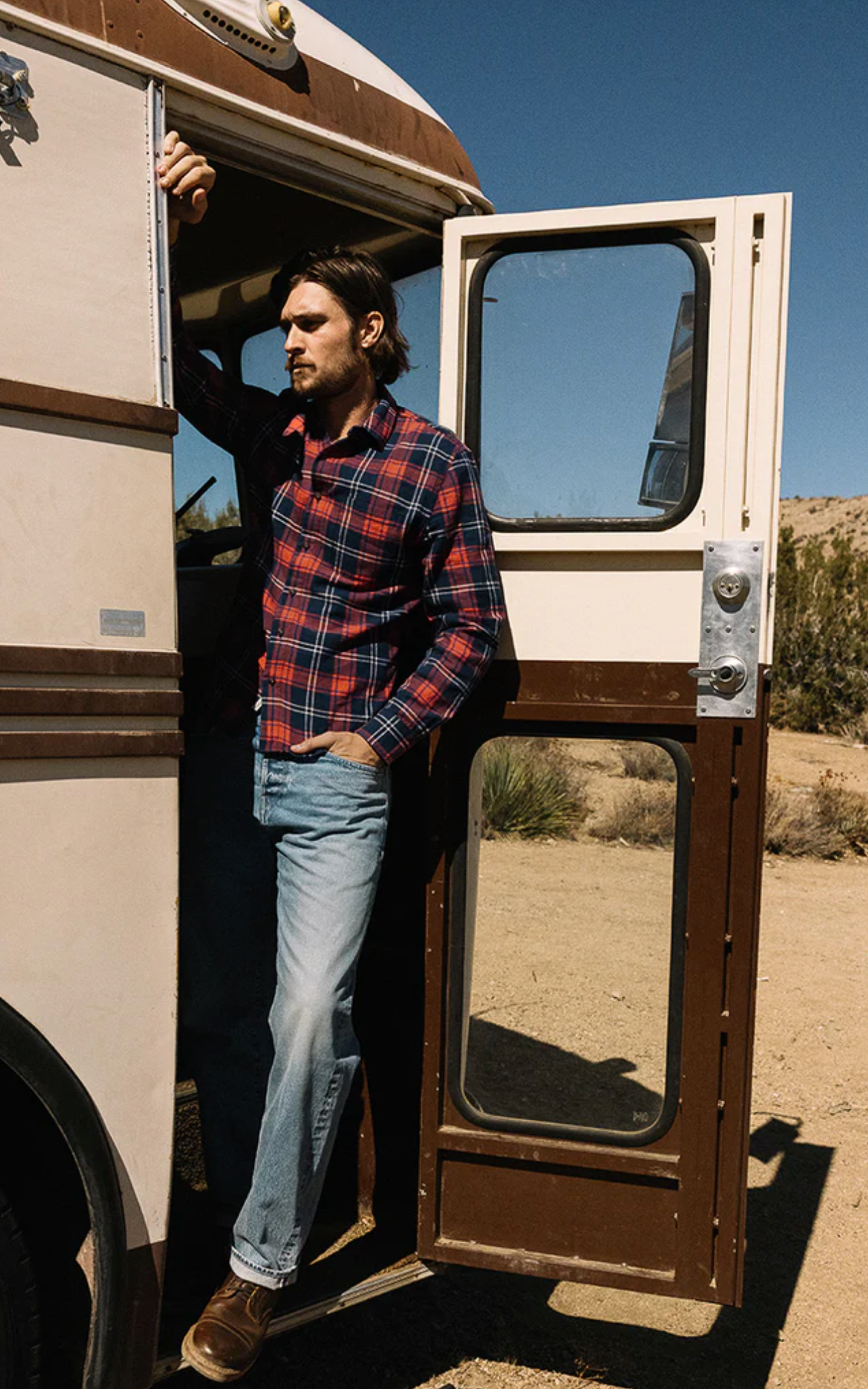 Hiroshi Kato The Ripper Vintage Nep Flannel Plaid - Diner Red