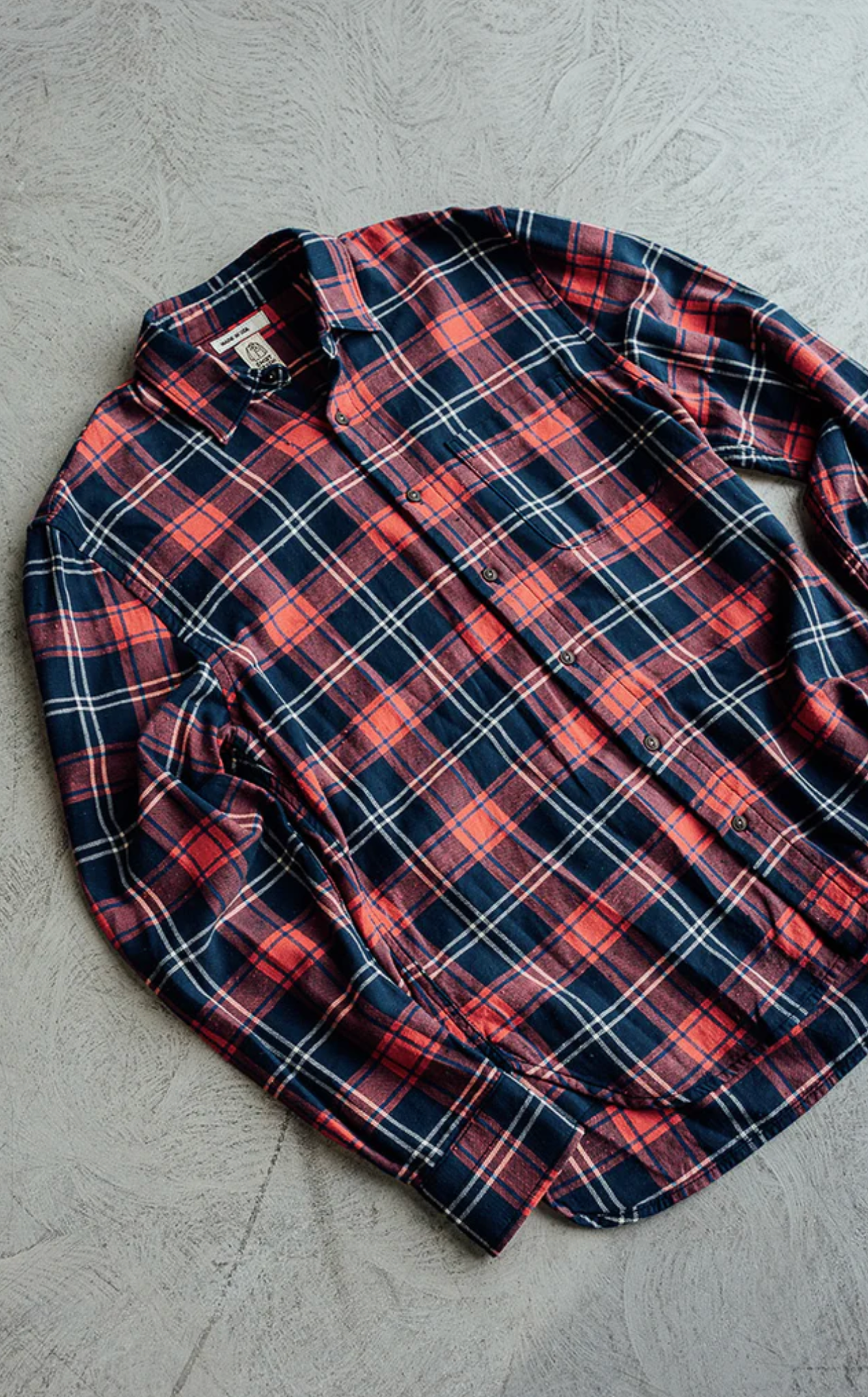 Hiroshi Kato The Ripper Vintage Nep Flannel Plaid - Diner Red