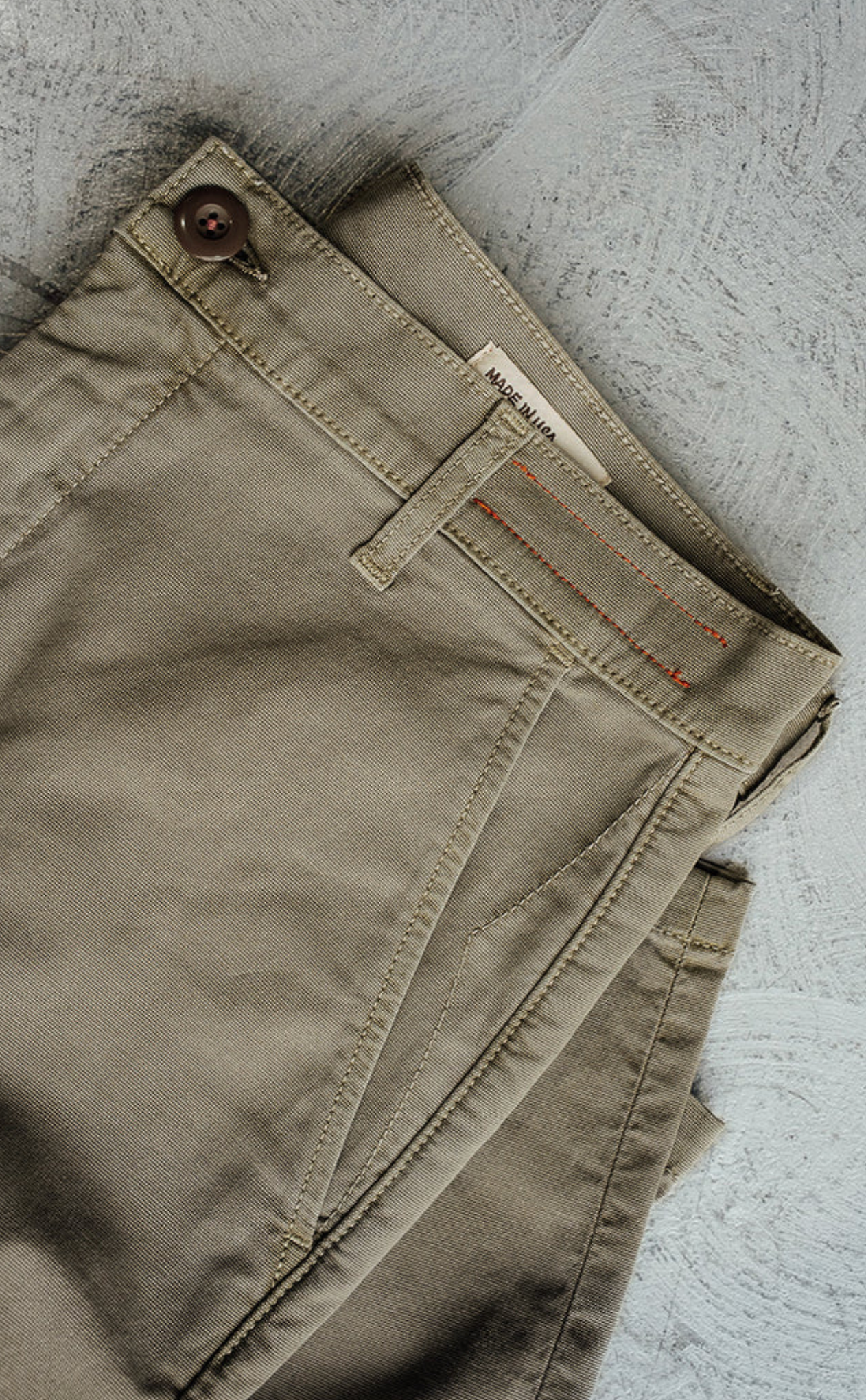 Hiroshi Kato The Pipe Straight Oxford Chino - Moss