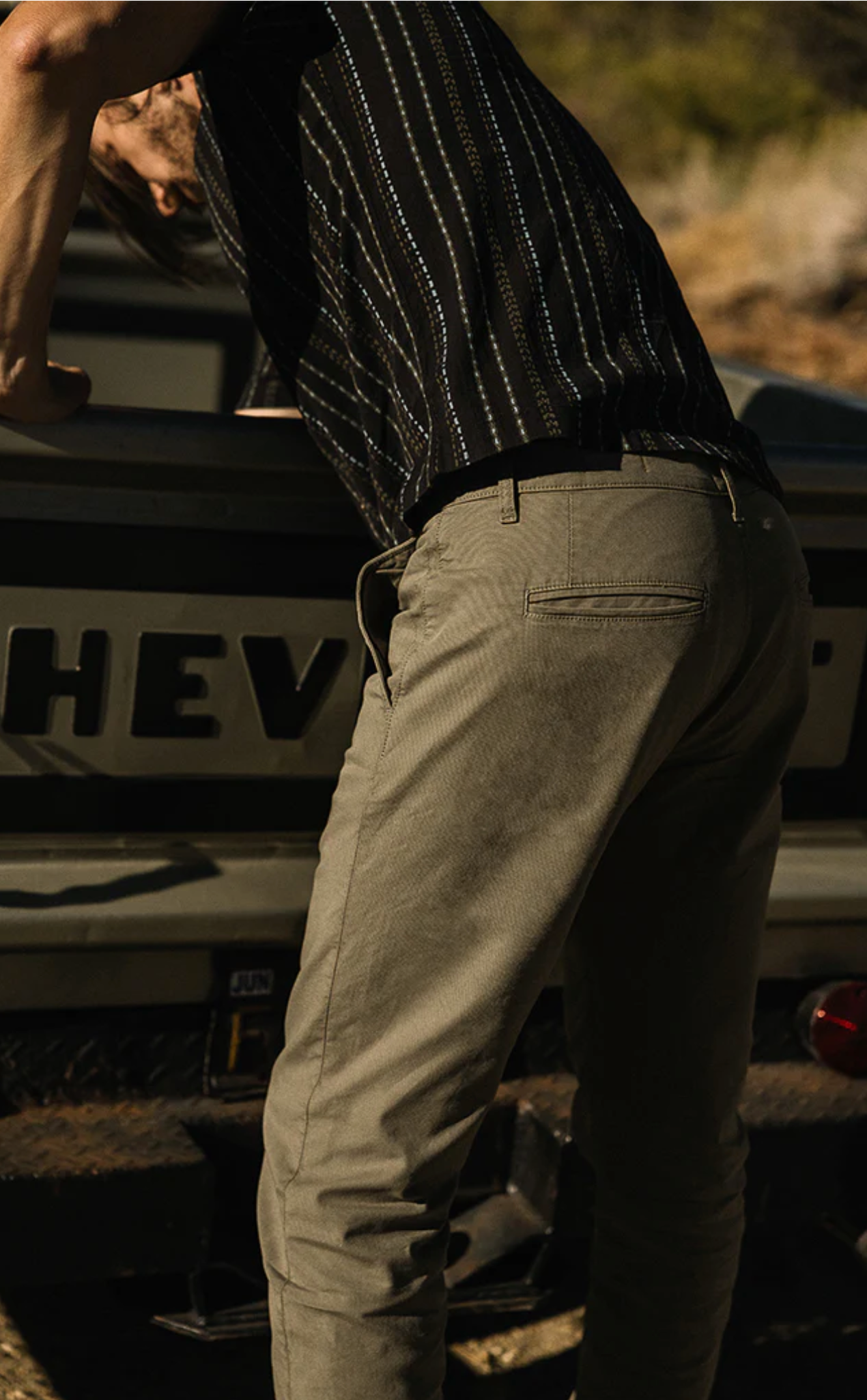 Hiroshi Kato The Pipe Straight Oxford Chino - Moss