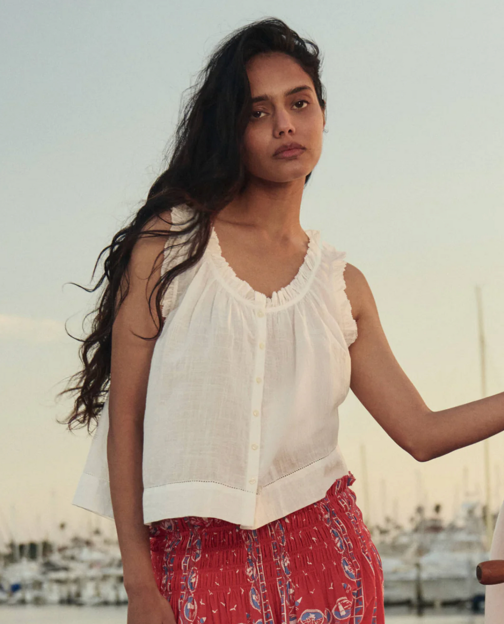 The Great The Vignette Top - White