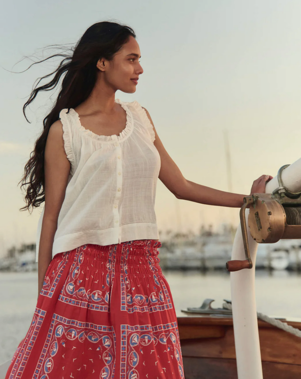 The Great The Vignette Top - White