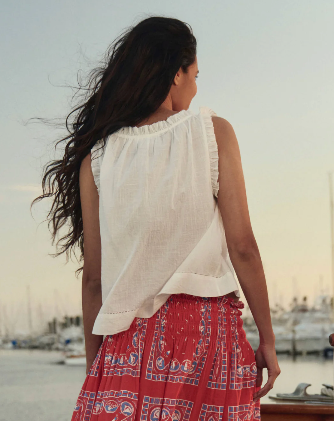The Great The Vignette Top - White