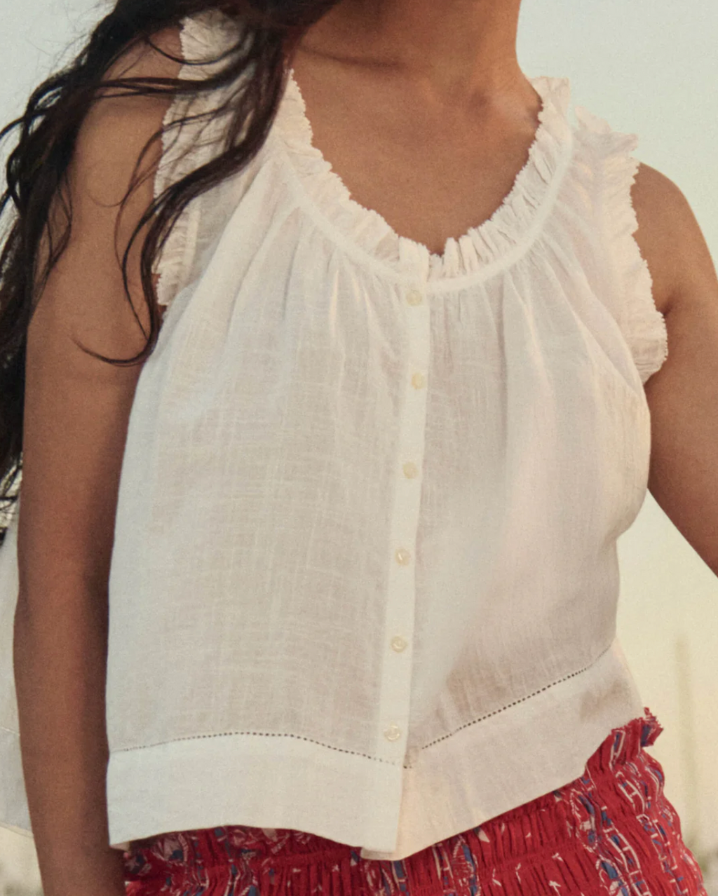 The Great The Vignette Top - White