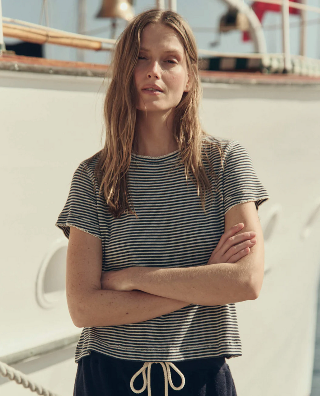 The Great The Little Tee - Navy Stripe