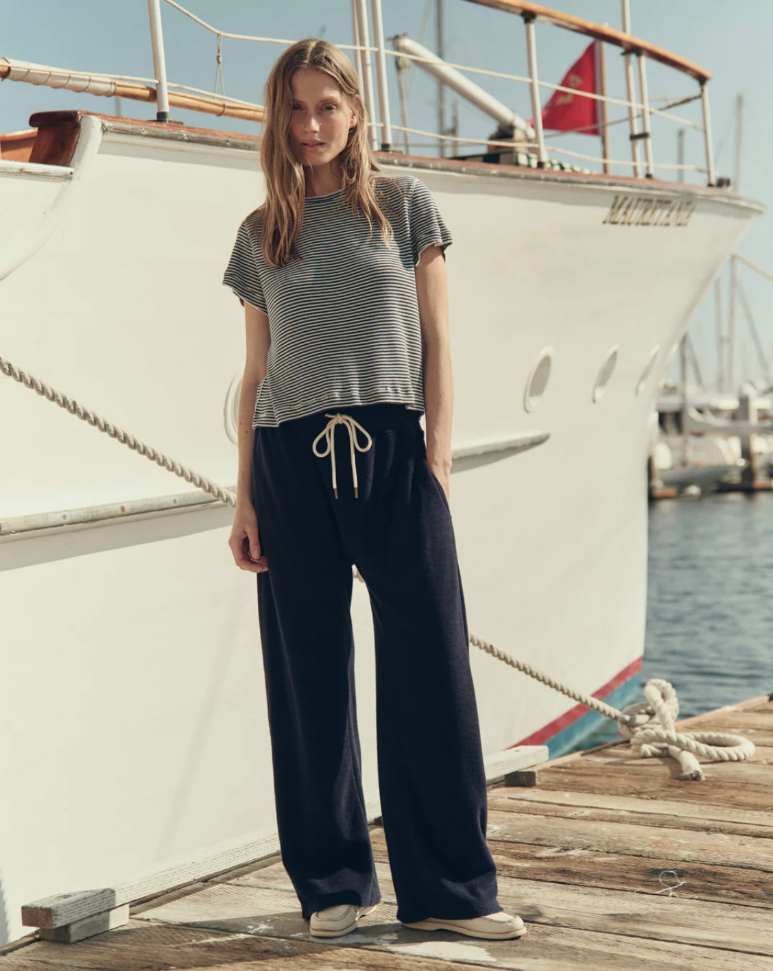 The Great The Little Tee - Navy Stripe