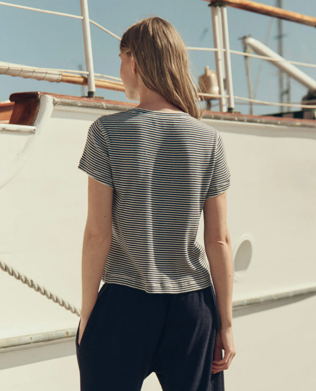 The Great The Little Tee - Navy Stripe