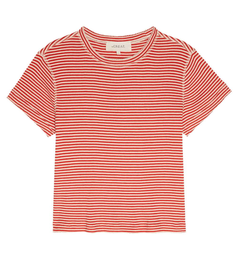 The Great The Little Tee - Pimento Stripe