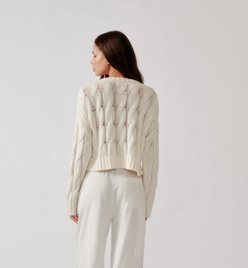 SABLYN Tristan Crewneck Pullover - Gardenia