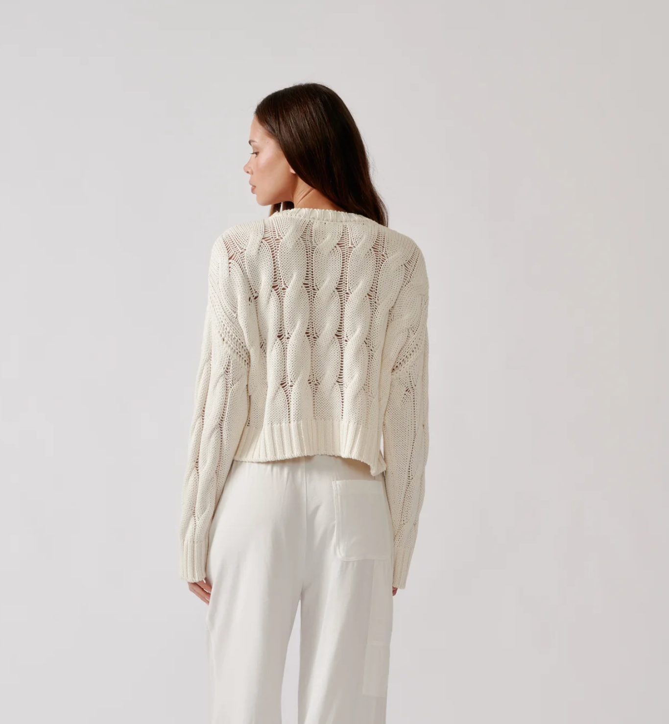 SABLYN Tristan Crewneck Pullover - Gardenia