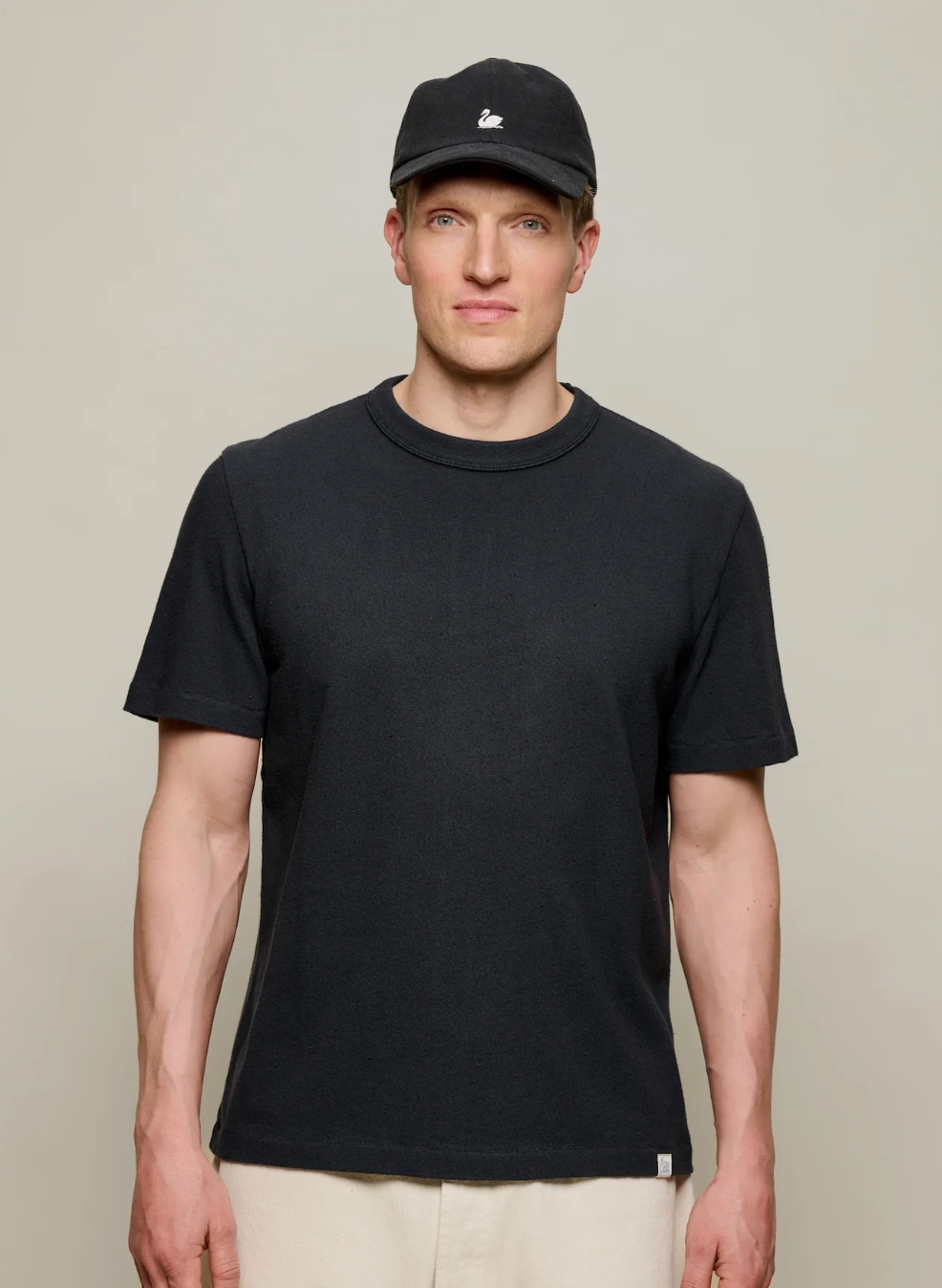 Merz B. Schwanen Supple Authentic Jersey Cotton T-Shirt - Black