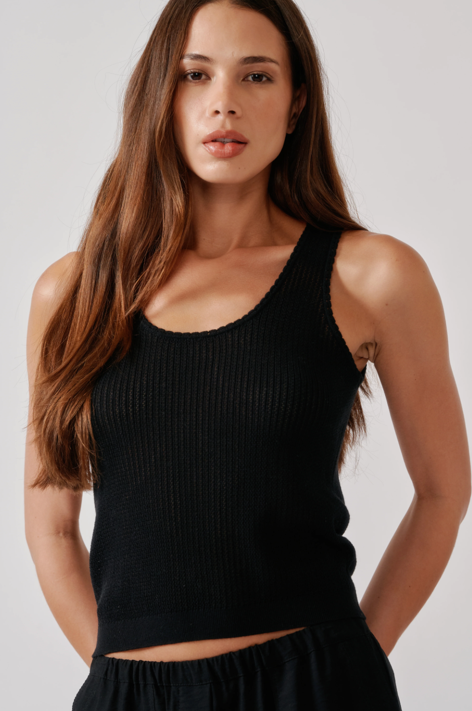 SABLYN Juna Scoop Neck Tank - Black