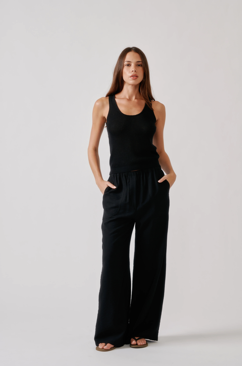 SABLYN Juna Scoop Neck Tank - Black