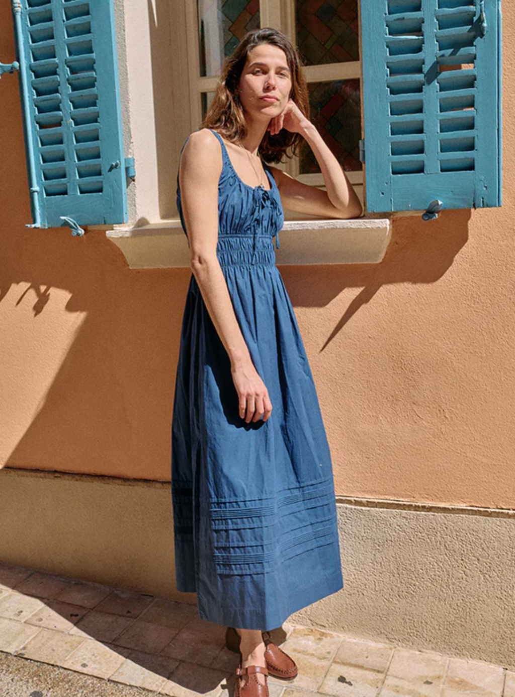 Ciao Lucia Iris Cotton Dress - Midnight