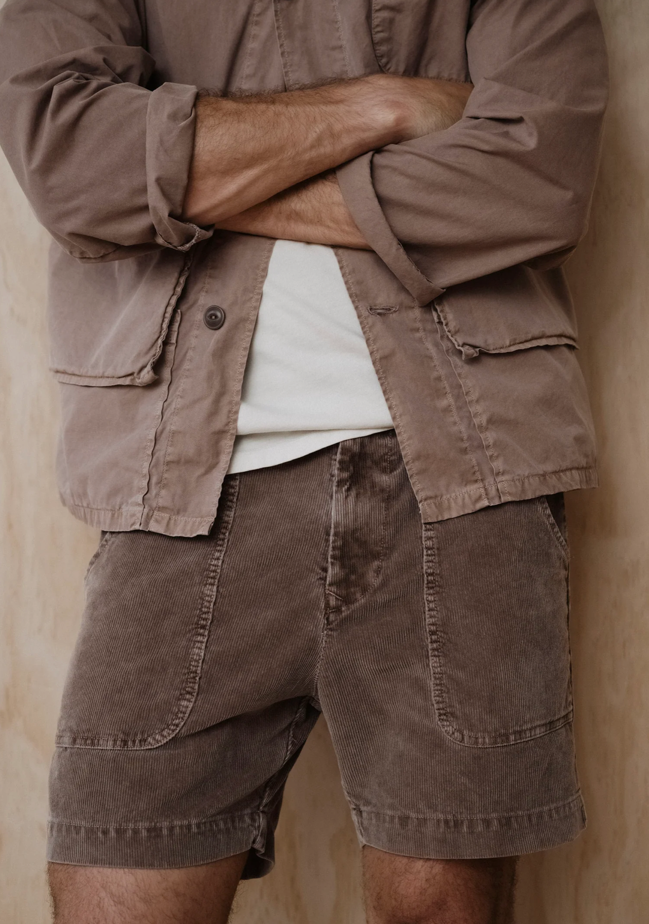Save Khaki United Cord Short - Fawn