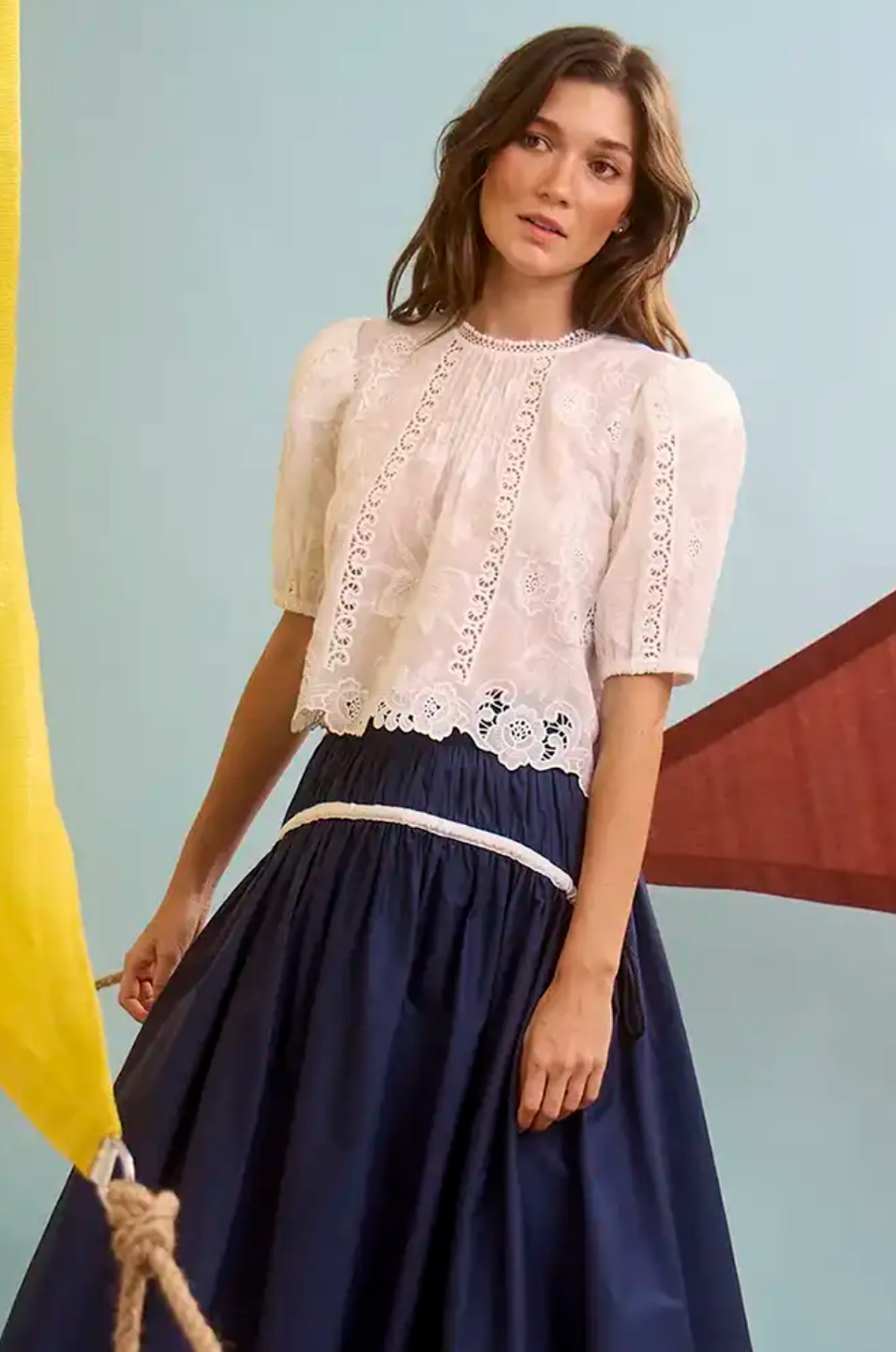 Hunter Bell Ousie Top - White