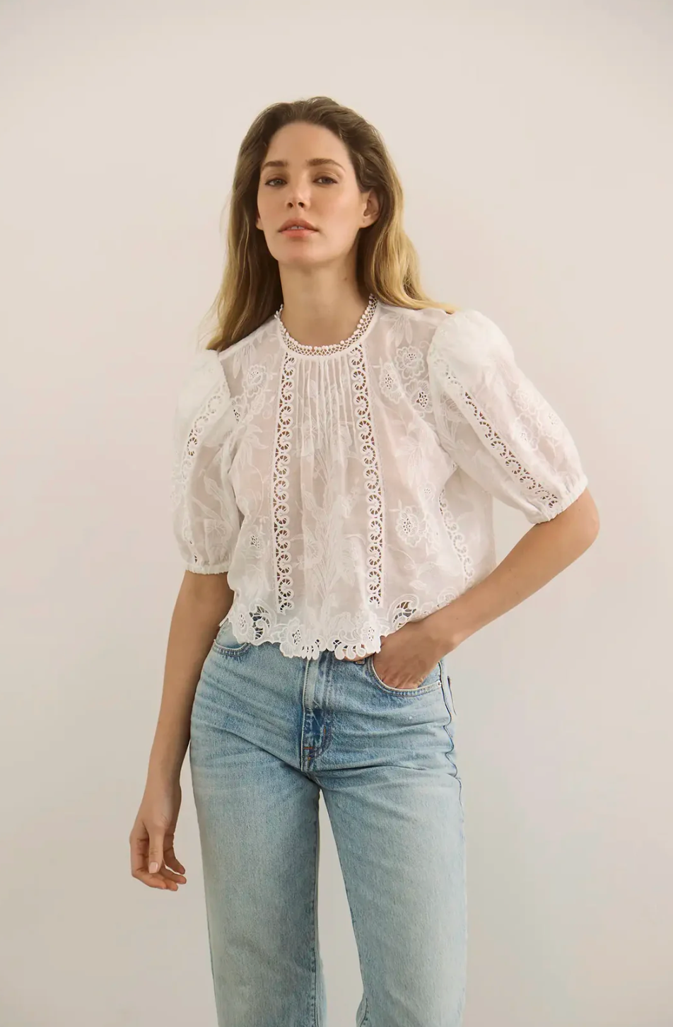 Hunter Bell Ousie Top - White