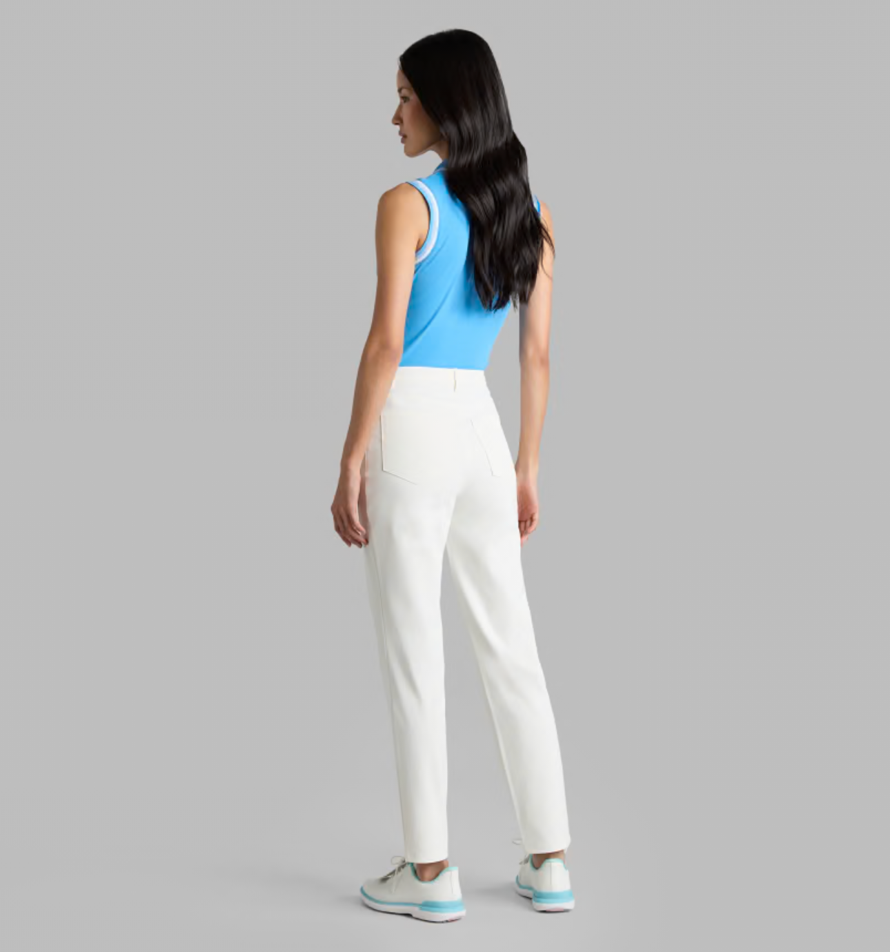 G/FORE Johnny Collar Ribbed Tech Sleeveless Polo - Azul