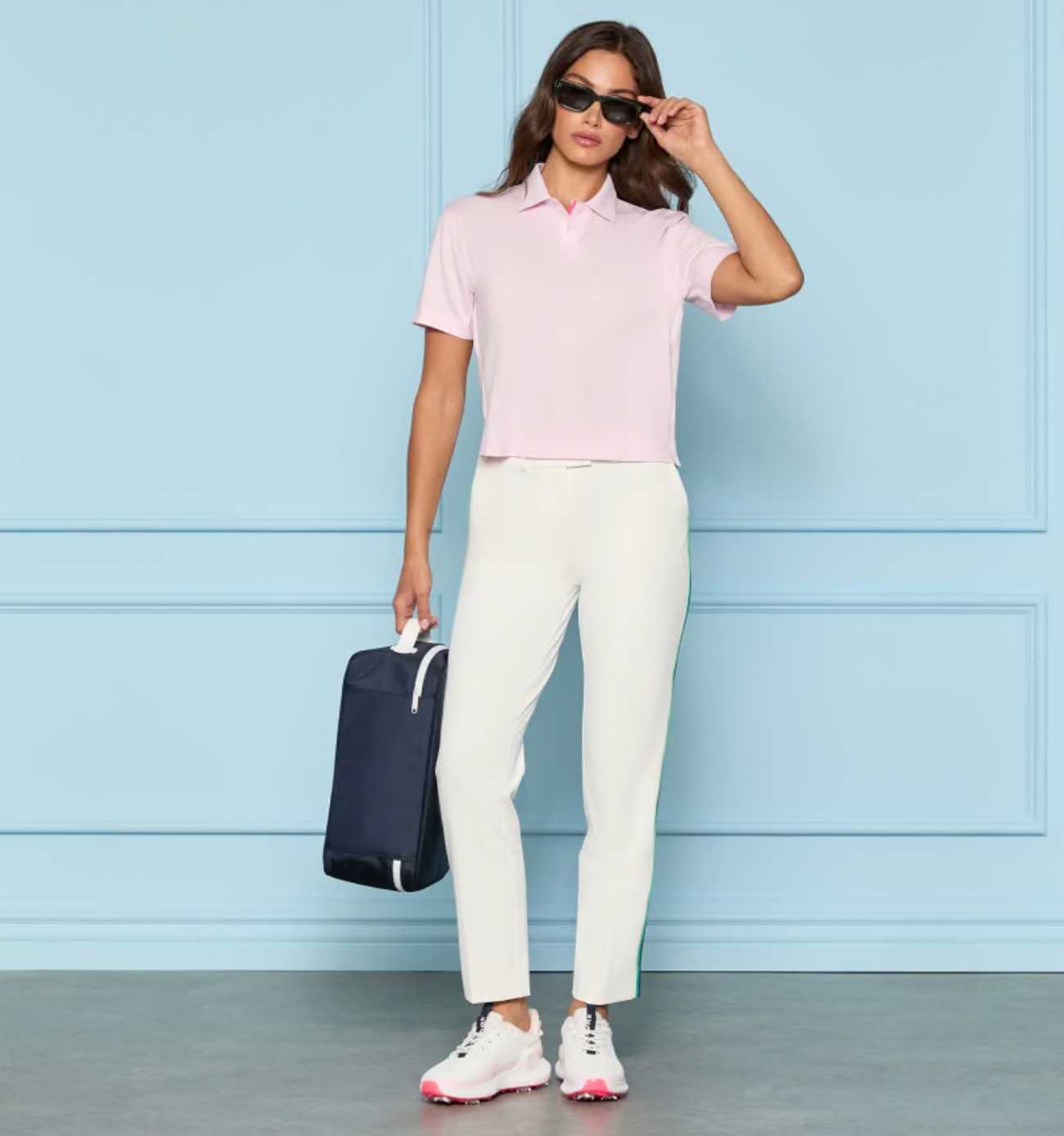 G/FORE All Play Tux Boxy Polo -Blush