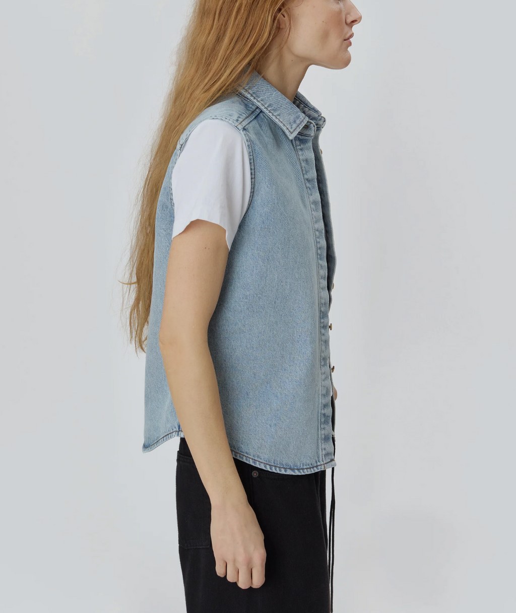 Still Here Emma Top in Vintage Blue