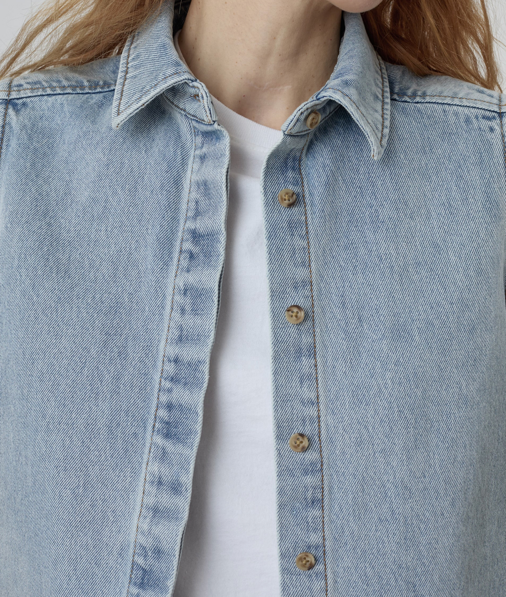 Still Here Emma Top in Vintage Blue